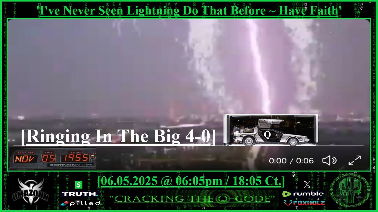 "CRACKING THE Q-CODE" ~ 'I've Never Seen Lightning Do That Before ~ Have Faith'