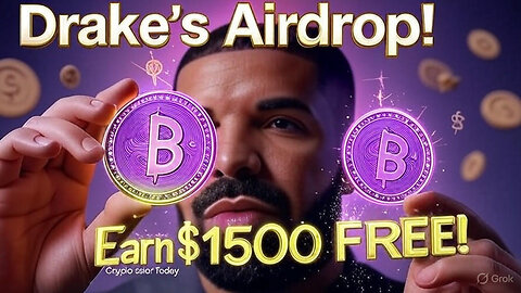 "Drake’s Crypto Airdrop: Earn $1500 in Free Tokens TODAY!