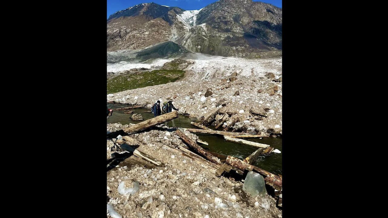 Shocking Video Captures Moment Tourists Hit by Avalanche Hiking Tian Shan Mountains in Kyrgyzstan