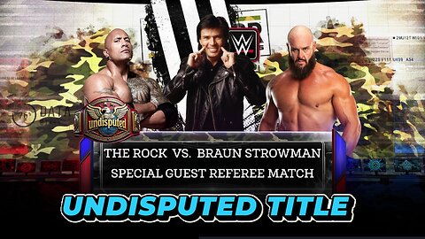WWE 2k24 The Rock(c) vs Braun Strowman SpecialRefree Eric Bischoff UndisputedTitle