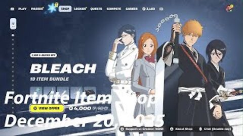 Fortnite Item Shop|December 20, 2025(*New* Bleach Bundle & More)