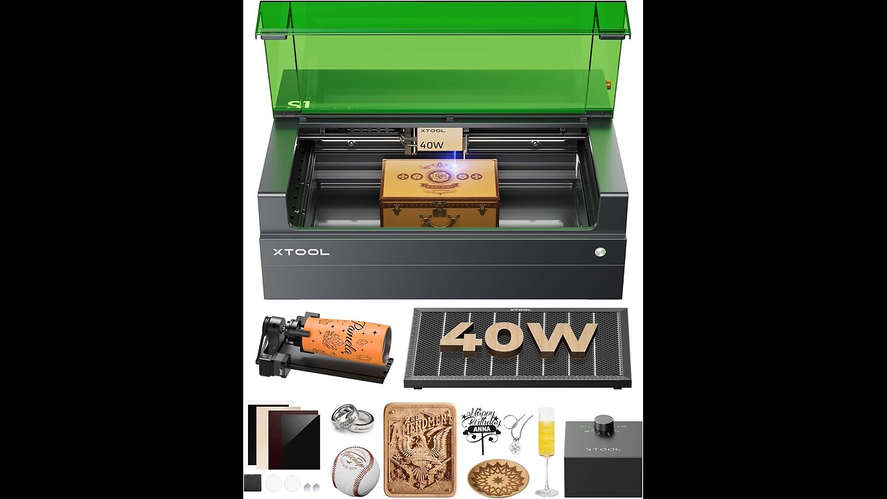 xTool S1 40W Laser Cutter and Laser Engraver for Tumblers