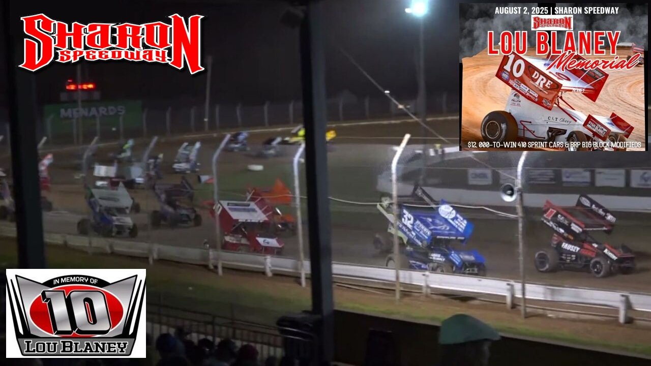 Sprint Cars Lou Blaney Memorial At Sharon Speedway (8/2/2025)