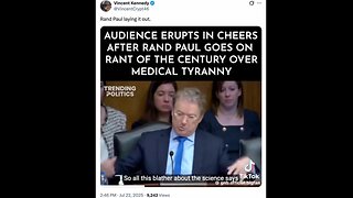 Audience Erupts in Cheers After RAND PAUL lays out medical tyranny