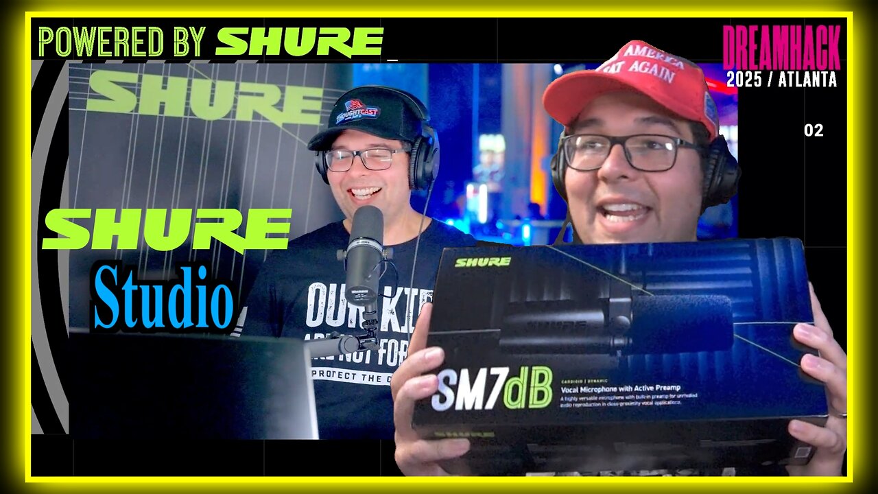 You sent me the best mic on the planet! SHURE SM7dB Freedom Freight after DREAMHACK ATL live demo