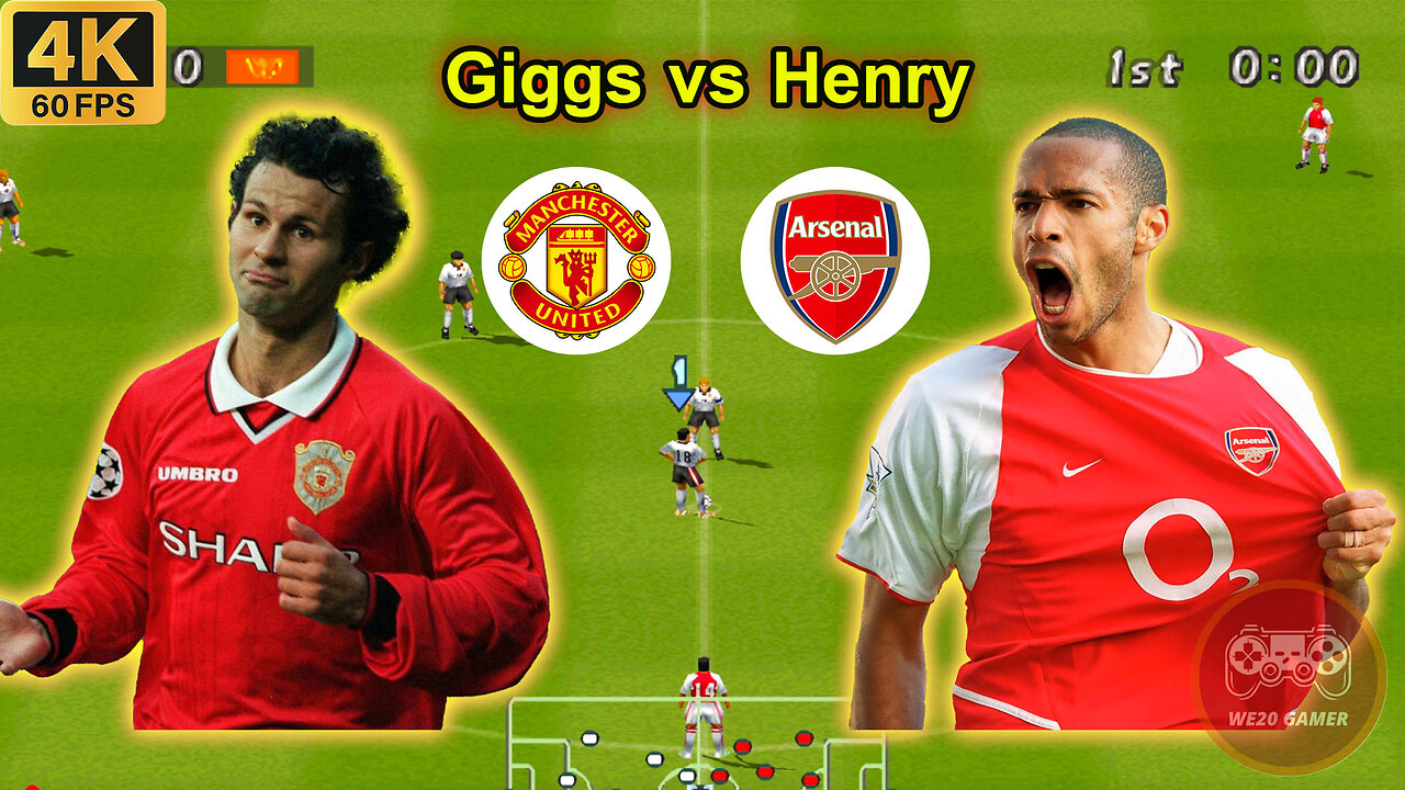 Man United vs Arsenal 💥Winning Eleven 2002 (PS1) - Full Game 2K60