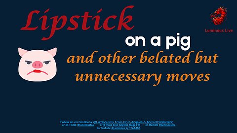 Lipstick on a pig and other unnecessary moves
