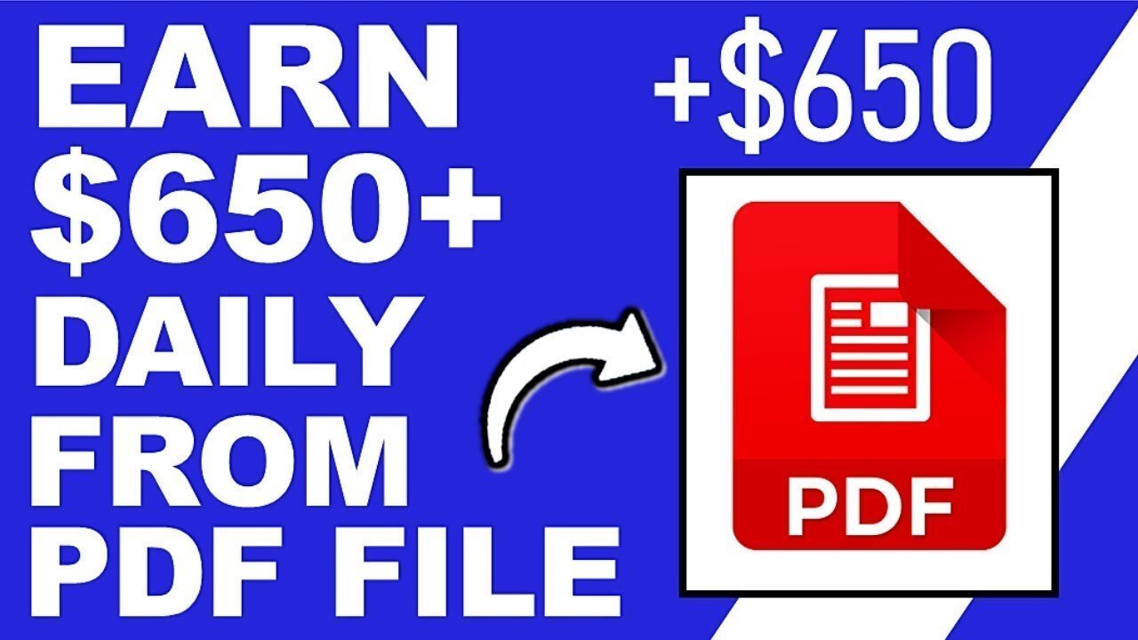Earn $650 Daily From PDF Files FREE Worldwide! Make Money Online