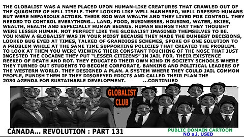 CANADA REVOLUTION part 181 THE GLOBALIST