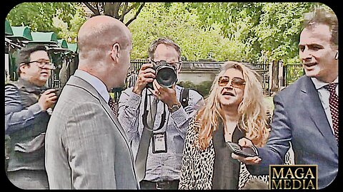 AntiFa disguised as reporters mob Stephen Miller - May 9, 2025