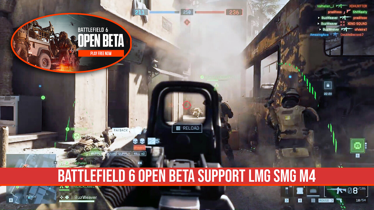 Battlefield 6 Early Access Support LMG SMG M4 Feeling Pretty Good! Much Improved