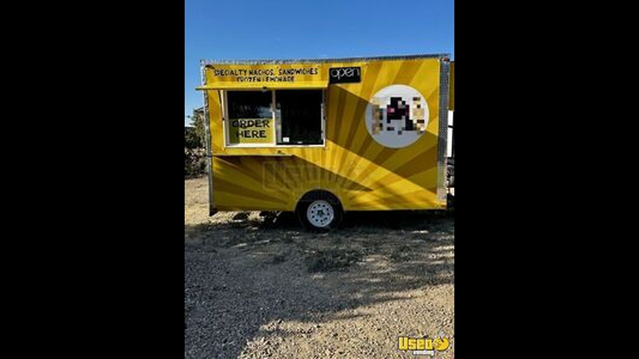 2021 7.6' x 12.' Kitchen Food Concession Trailer with Pro-Fire System for Sale in Utah!