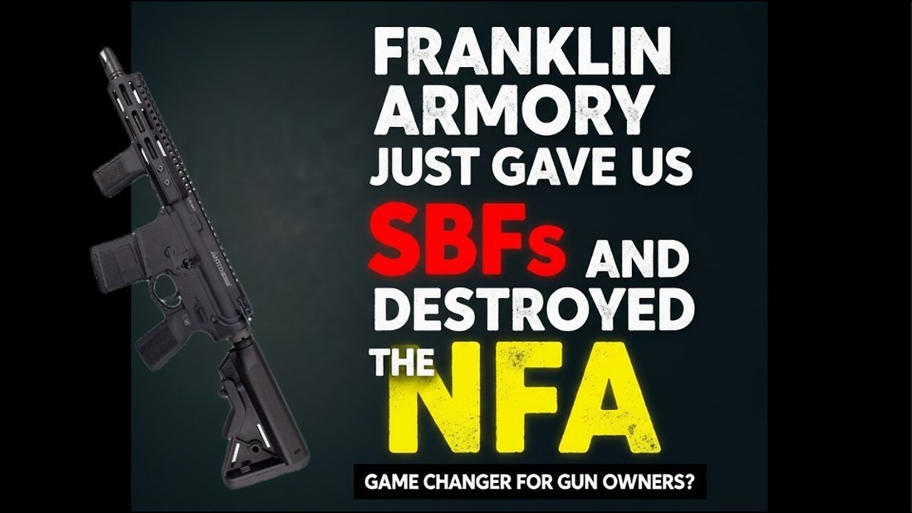 SBR freedom thanks to Franklin Armory? NFA is destroyed!