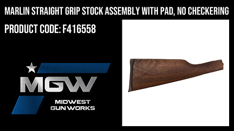 Marlin Straight Grip Stock Assembly with Pad, No Checkering - F416558