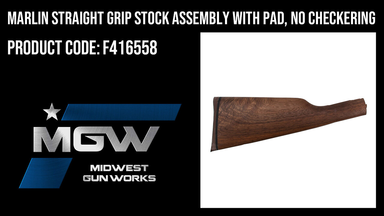 Marlin Straight Grip Stock Assembly with Pad, No Checkering - F416558