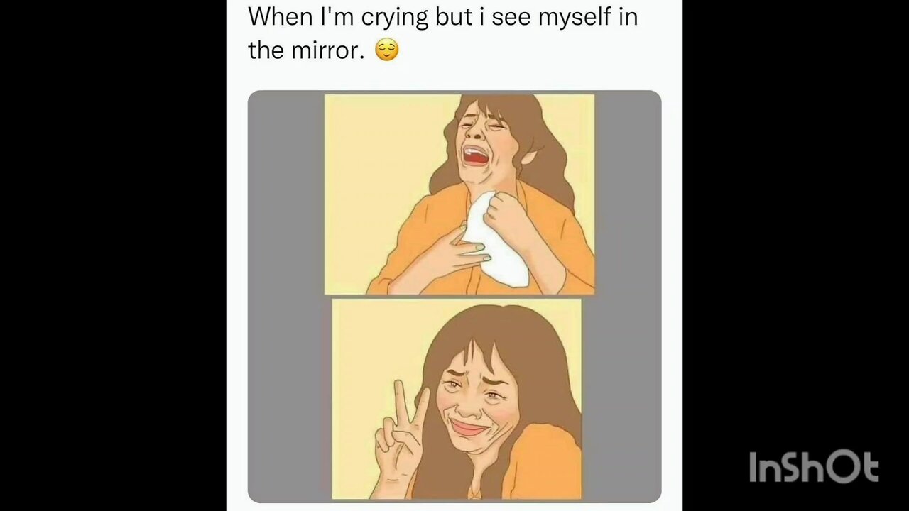 When I'm crying but i see myself in the mirror..