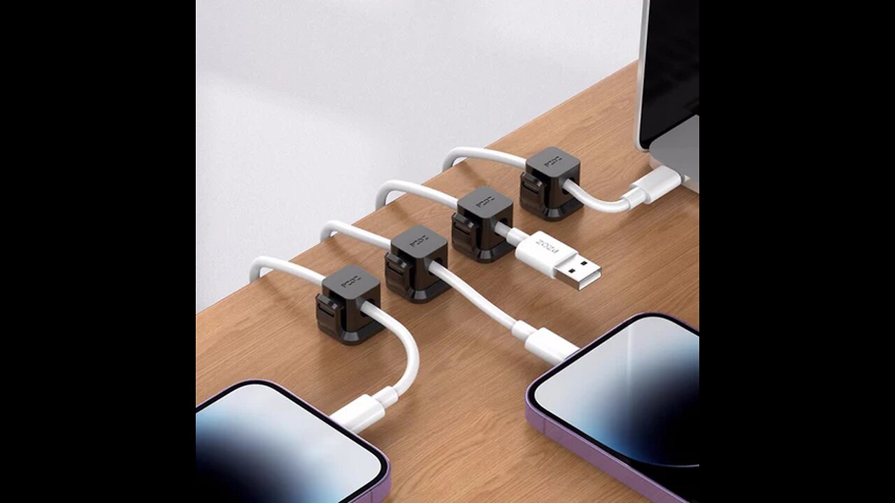 Desktop And Wall Adhesive Cable Organizer