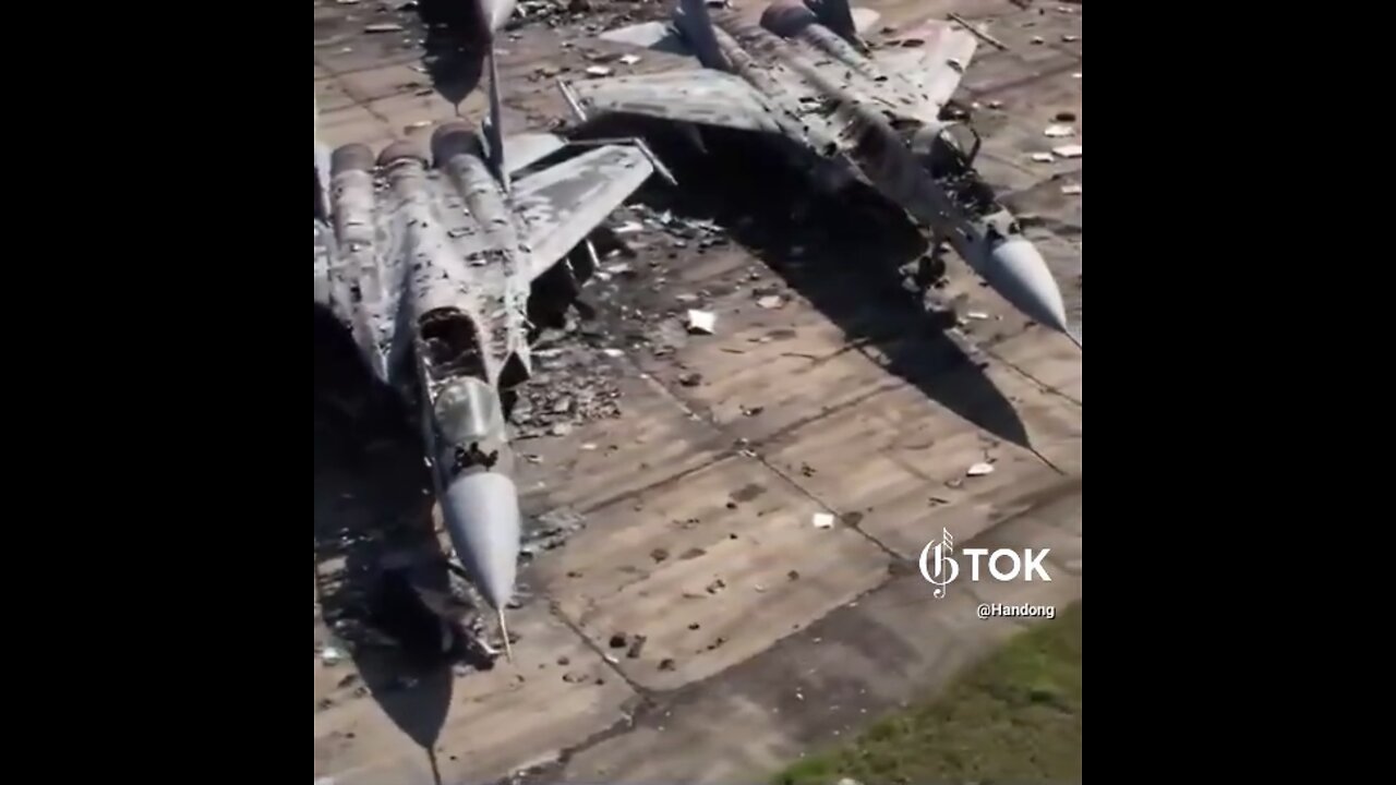 THE AFTERMATH OF DESTROYED🇷🇺🛩️🔥🏬🛩️🔥📸RUSSIAN STRATEGIC BOMBERS🇷🇺🛩️🔥🛩️💫