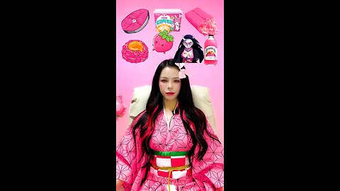 pink 🩷 colour food eating challenge 😋🤤
