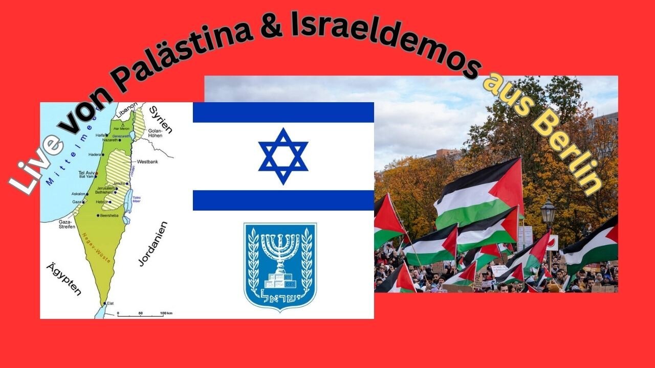 Live Free Palästina und Pro-Israel Demos aus Berlin 090425