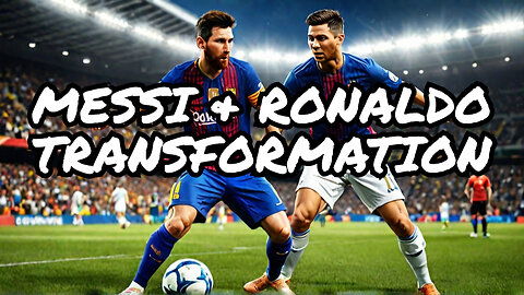 Epic Transformations of Football Legends: Messi, Ronaldo, and More!