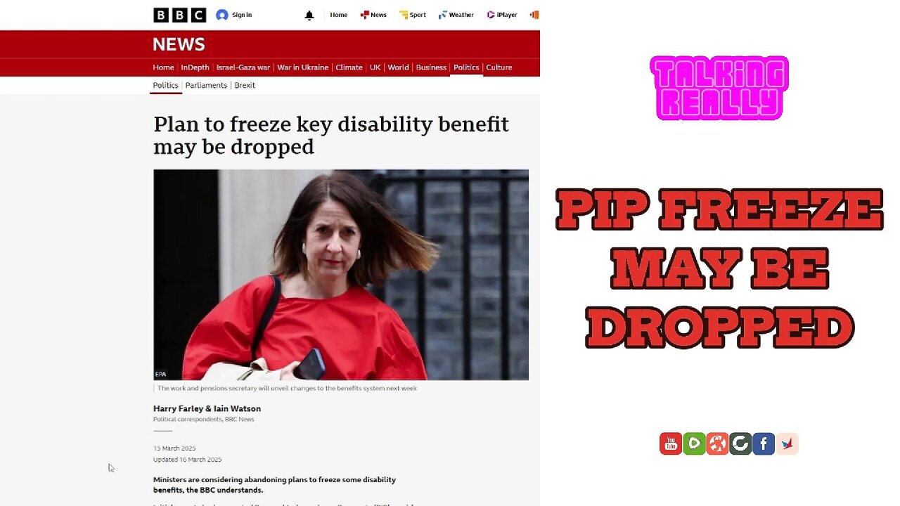 PIP inflation increases unfrozen but when is a U-Turn, not a U-Turn?