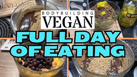 Full Day of Eating VEGAN BODYBUILDER | 370g Protein 450g Carbs BULKING Check-In