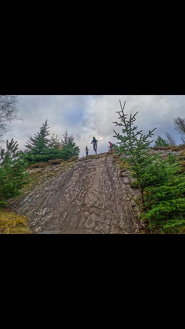 Steep Rock Slab feature Laggan WolfTrax MTB Trail centre Scotland
