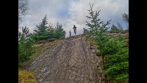 Steep Rock Slab feature Laggan WolfTrax MTB Trail centre Scotland