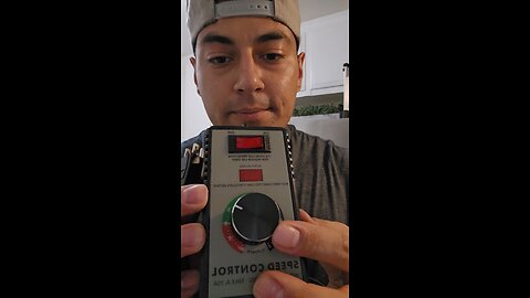 Testing speed control on a high velocity metal fan