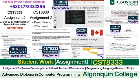 Client Work (Assignment )|CST8333 Assignment 2 Programming Language Implementation & Presentation