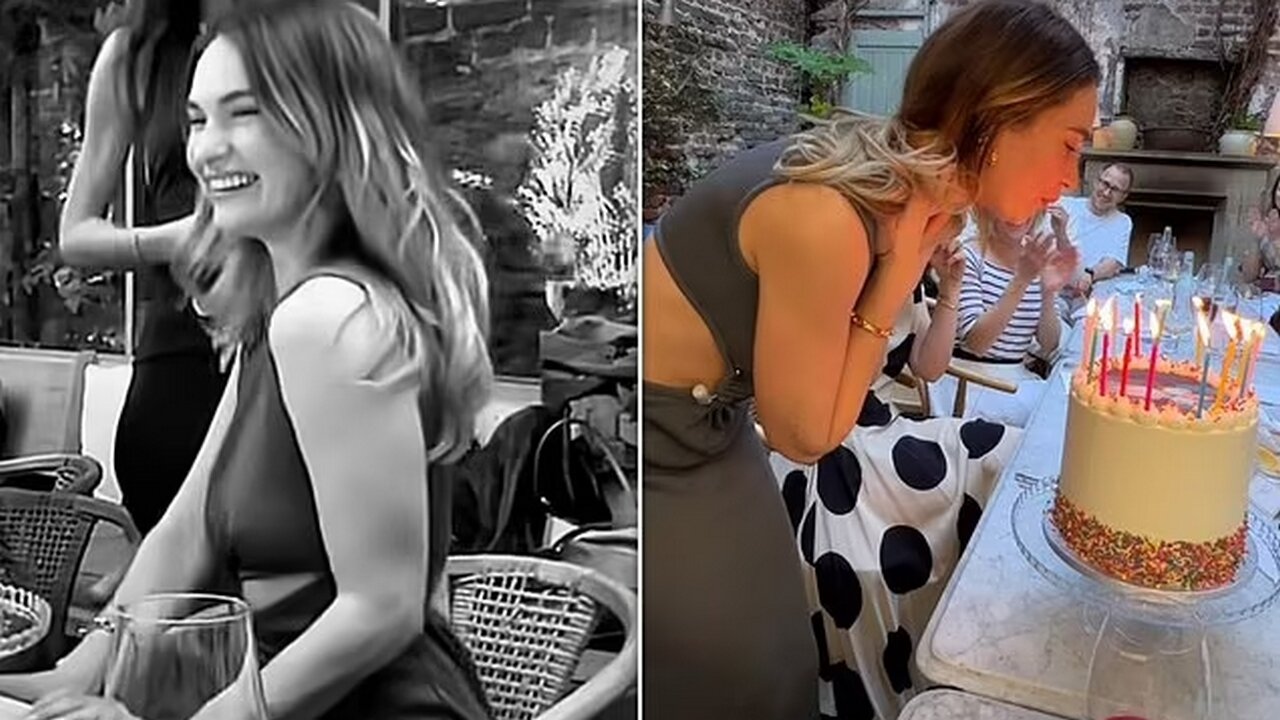 Lily James’ Luxe Birthday Dinner