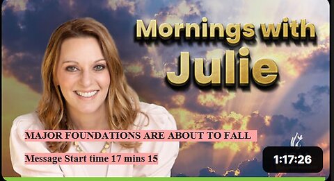 Julie Green subs MAJOR FOUNDATIONS ARE ABOUT TO FALL