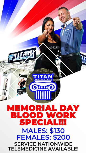 Need your blood work done? Take advantage of our Memorial Day Blood Work Special!