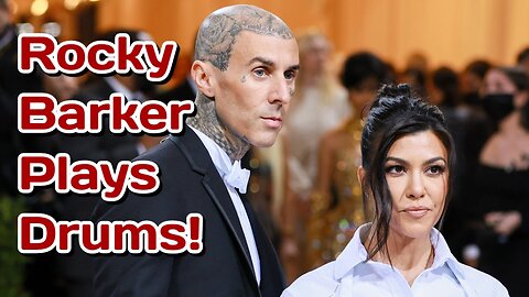 Kourtney Kardashian and Travis Barker's Son Rocky Plays the Drums in New Pic