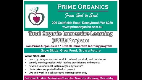 Total Organic Immersive Learning Program