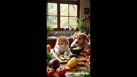 The cat decided to work as a waiter