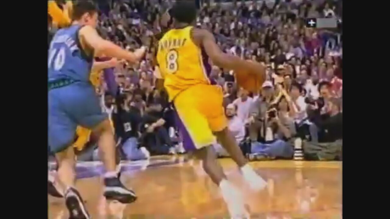 Kobe Bryant 25 Points 10 Ast Vs. Timberwolves, 1999-2000.