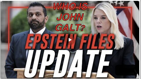 LEX JONES- WHAT WILL O'KEEFE EXPOSE ON PAM BONDI AND EPSTEIN? WHO IS John Galt? SGANON