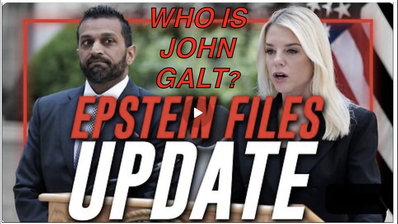 LEX JONES- WHAT WILL O'KEEFE EXPOSE ON PAM BONDI AND EPSTEIN? WHO IS John Galt? SGANON