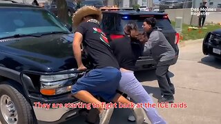 The illegals and their supporters tried to fight back at the Omaha ICE raid
