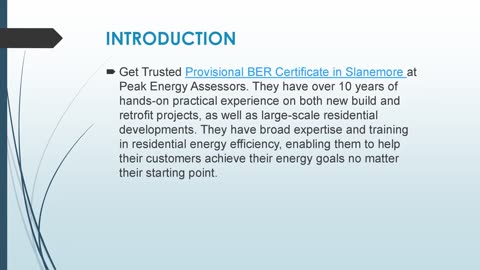 Best BER Certificate in Slanemore