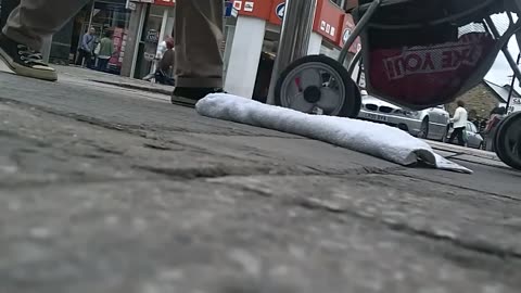 Towel on the Sidewalk - Candid