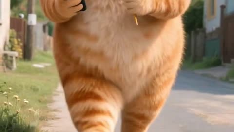 The orange cat is bad 😅😂