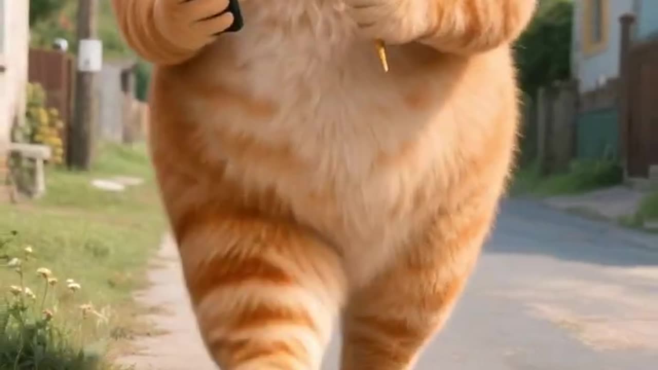 The orange cat is bad 😅😂