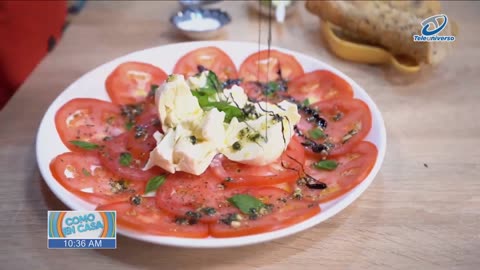 Receta de tomate con queso