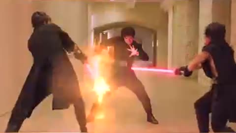 Incredible: Star Wars Epic lightsaber duel 100 #starwars #lightsaber #starwarsth