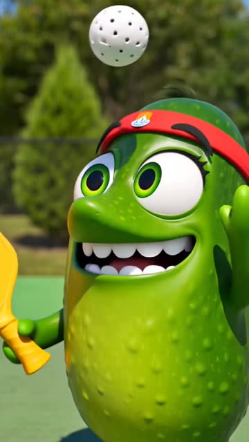 Pickles playing Pickelball