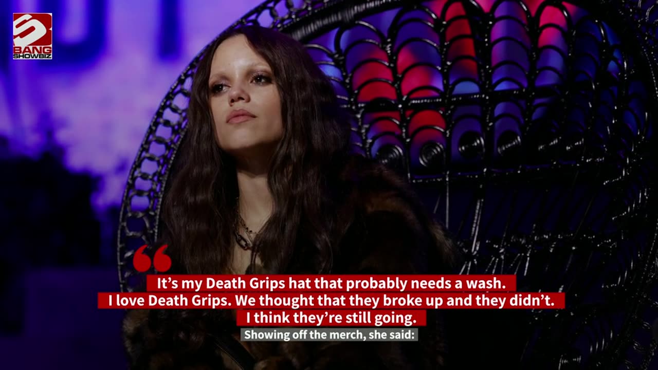 Jenna Ortega is a super-fan of heavy hip-hop band Death Grips