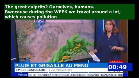 (Météo TVA) Ahurissant! Émilie Brassard ""explique"" pourquoi il pleut tous les weekends.